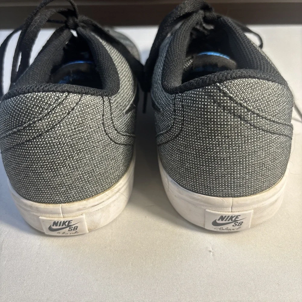 Nike‎ SB Check Solarsoft Canvas Gray Skateboard Shoes Men Size 10